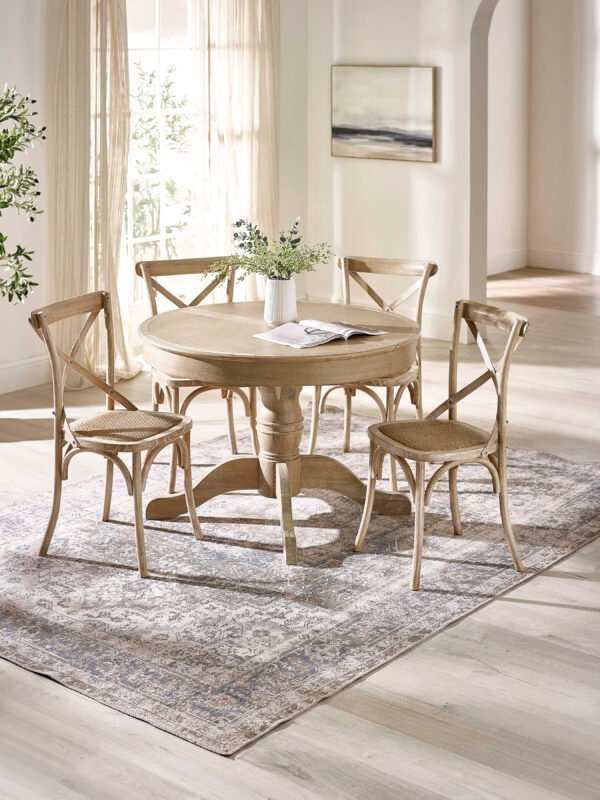 Set of 2 Satie Limed Oak Rattan Bistro Chairs - Image 11