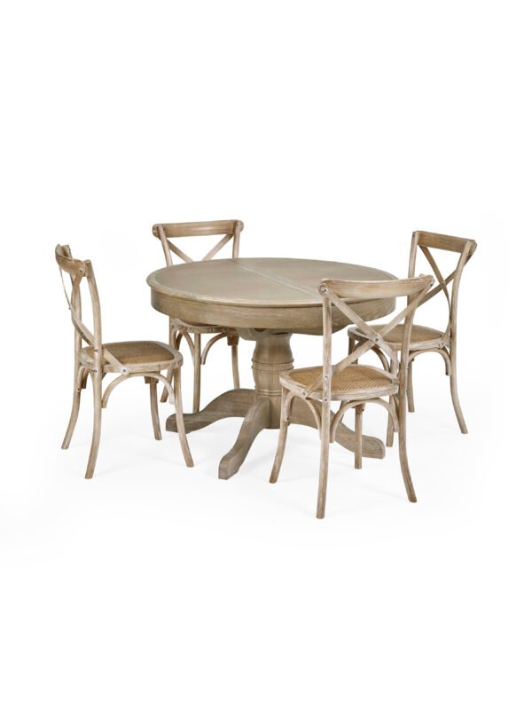 Set of 2 Satie Limed Oak Rattan Bistro Chairs - Image 12