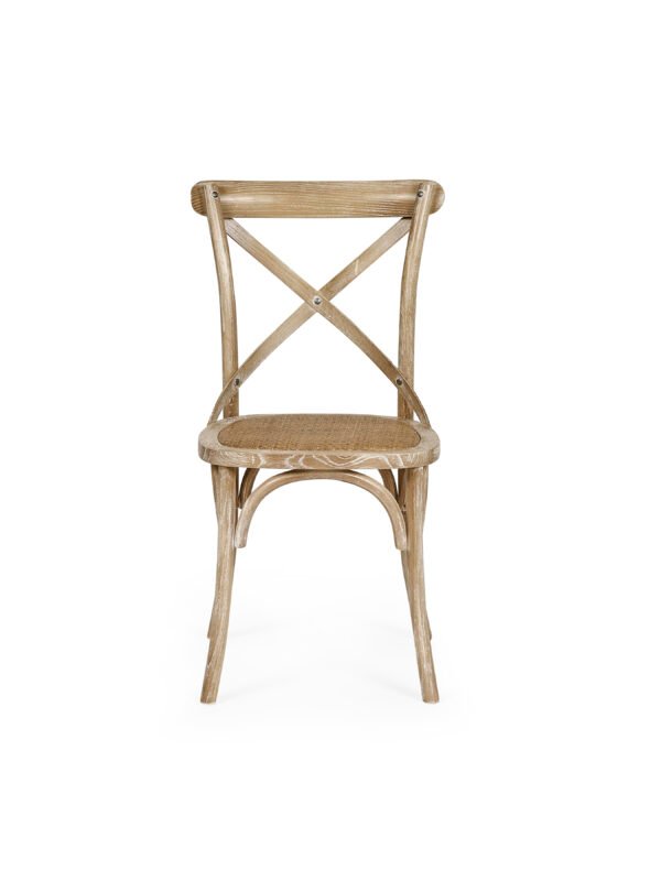 Set of 2 Satie Limed Oak Rattan Bistro Chairs - Image 5