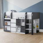 Saturn Mid Sleeper Bed with Desk