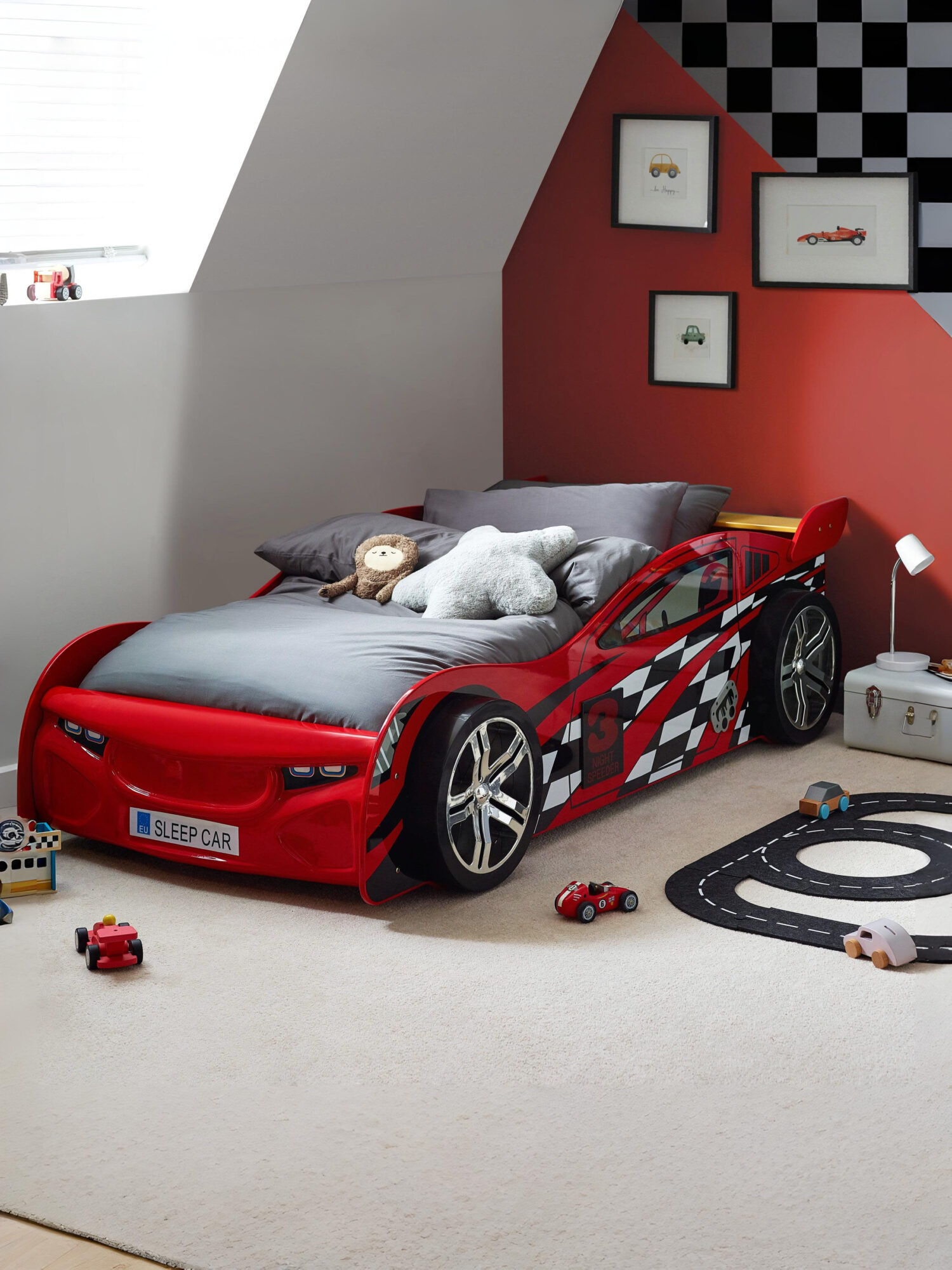 SCO001_1 Scorpion Racing Car Bed - Red, Single - Image 1
