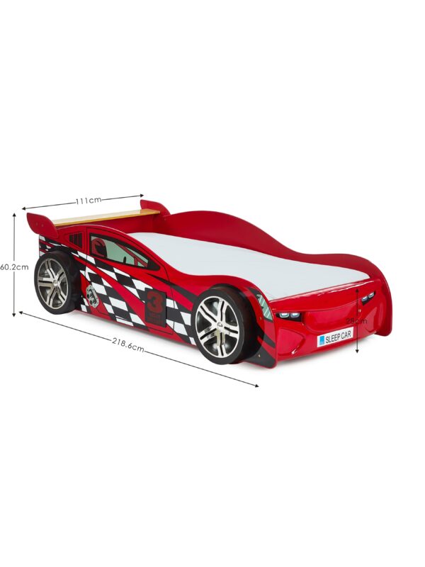 Scorpion Racing Car Bed - Red, Single - Image 5
