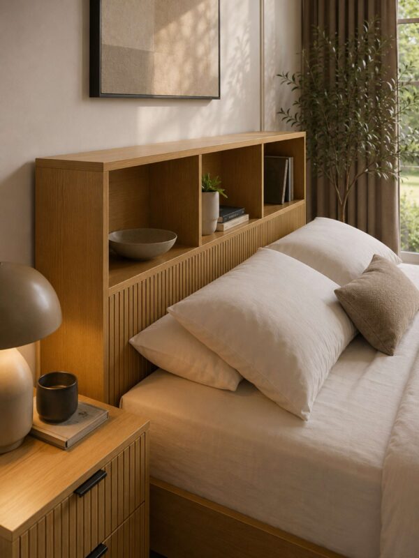 Sia Bookcase Headboard Bed - Image 5