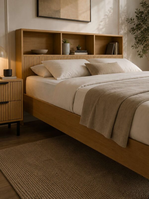 Sia Bookcase Headboard Bed - Image 6