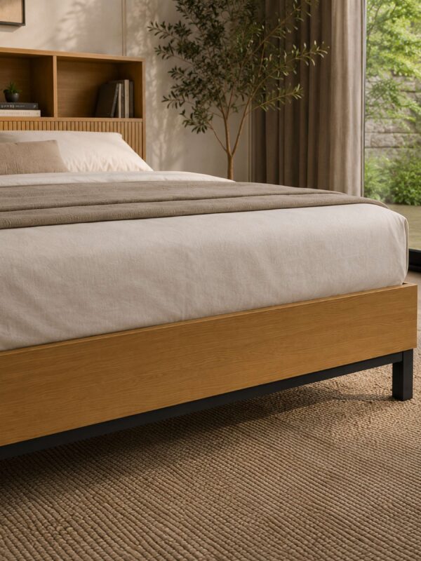 Sia Bookcase Headboard Bed - Image 7