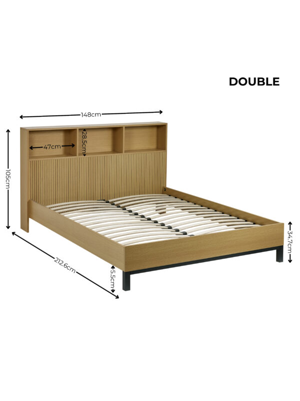 Sia Bookcase Headboard Bed - Image 8