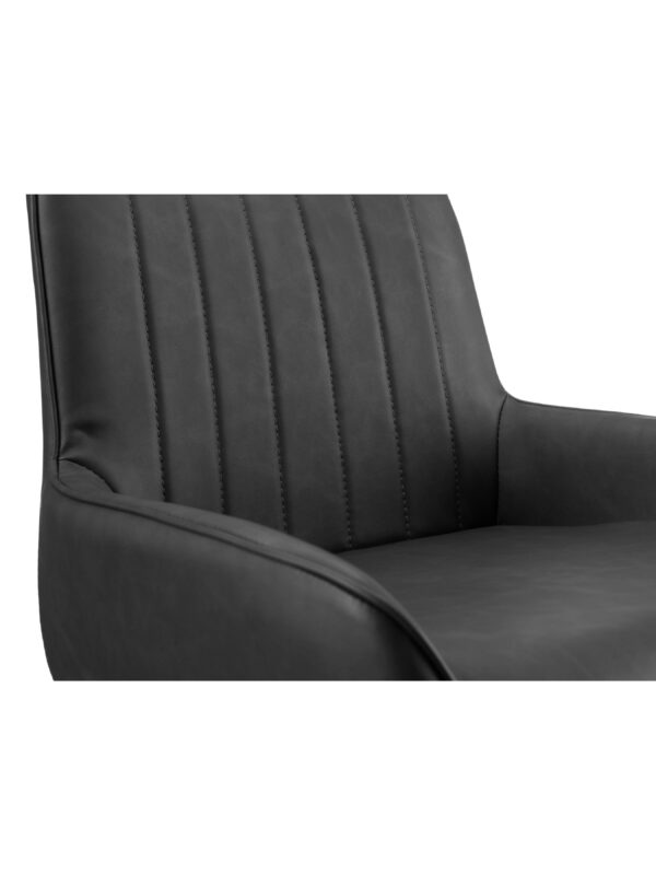 Soho Bar Stool - Antique Black Faux Leather - Image 6