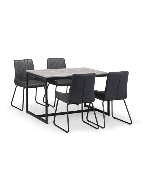 Soho Dining Chairs (Set of 2) - Antique Black Faux Leather - Image 8