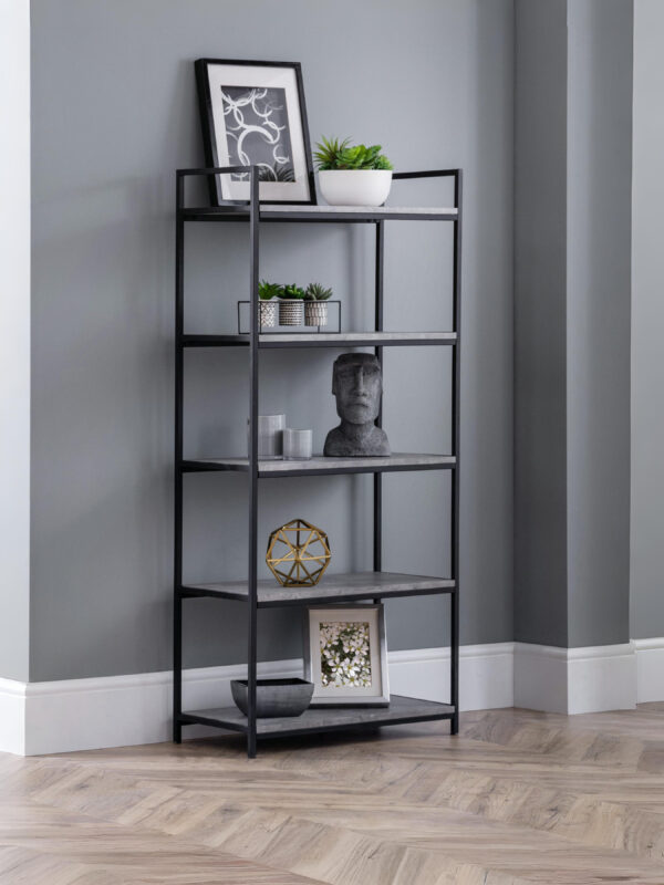 Staten Tall Concrete Bookcase