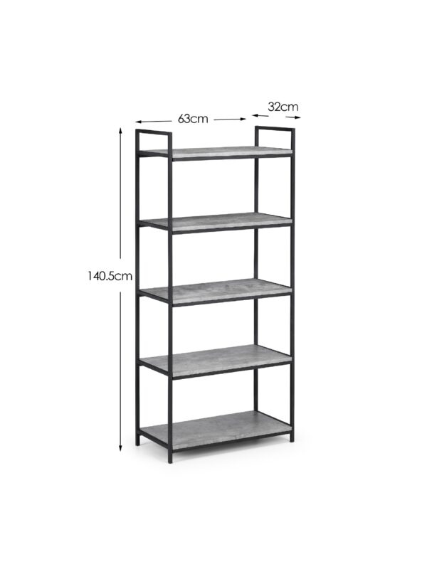 Staten Tall Concrete Bookcase - Image 8