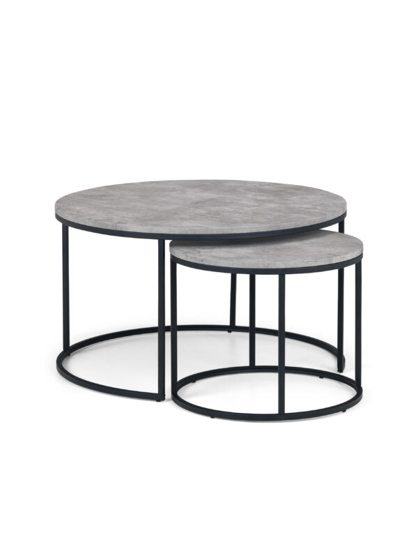 Staten Concrete Round Nesting Coffee Table - Image 2
