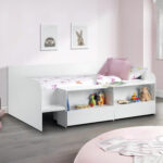 Stella 90cm Single White Low Sleeper Bed with Storage