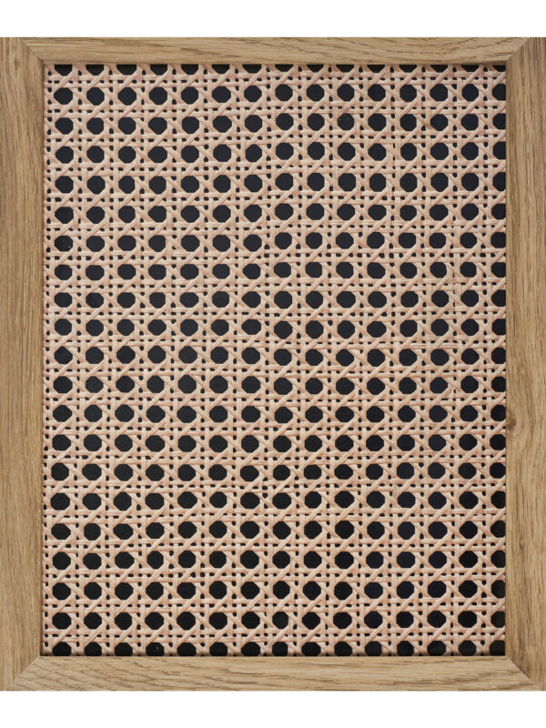 Sydney Rattan Print Side Table - Oak Effect - Image 7