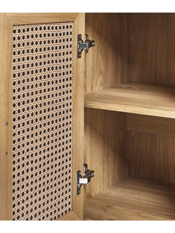 Sydney Rattan Print 3 Door Sideboard - Oak Effect - Image 10