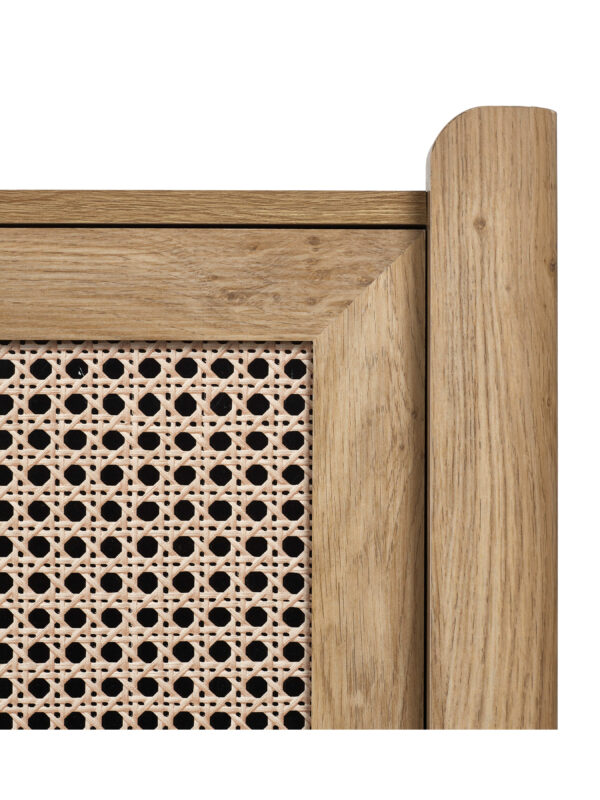 Sydney Rattan Print 3 Door Sideboard - Oak Effect - Image 9