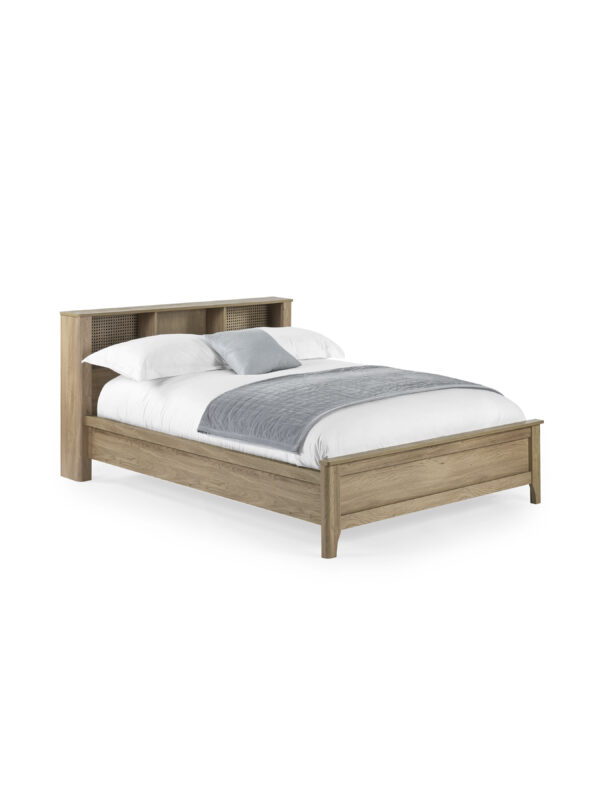 Sydney Rattan Print Bookcase Bed Frame - Image 3