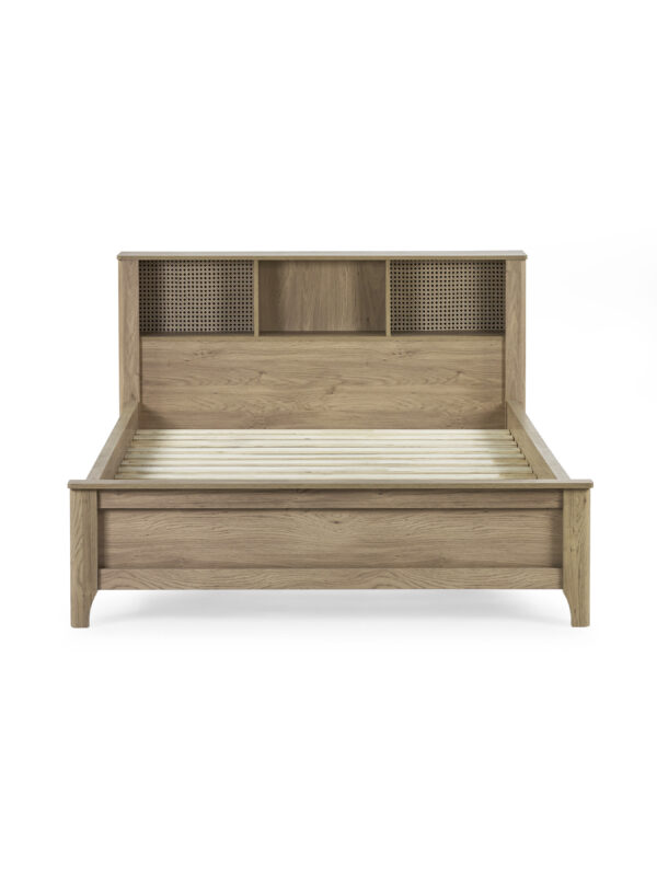 Sydney Rattan Print Bookcase Bed Frame - Image 4