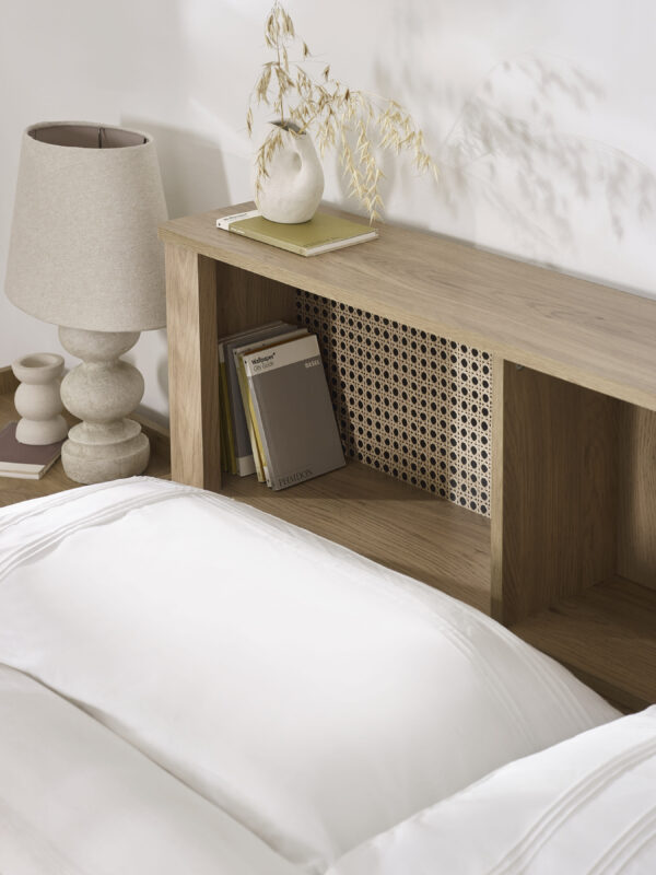 Sydney Rattan Print Bookcase Bed Frame - Image 7