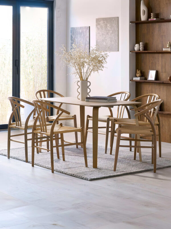 Set of 2 Symi Natural Oak Dining Chairs - Image 10