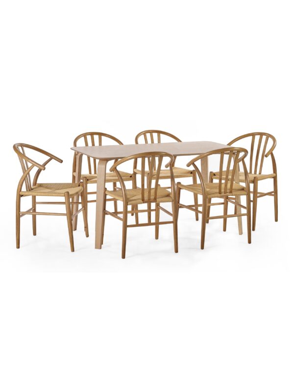 Set of 2 Symi Natural Oak Dining Chairs - Image 11