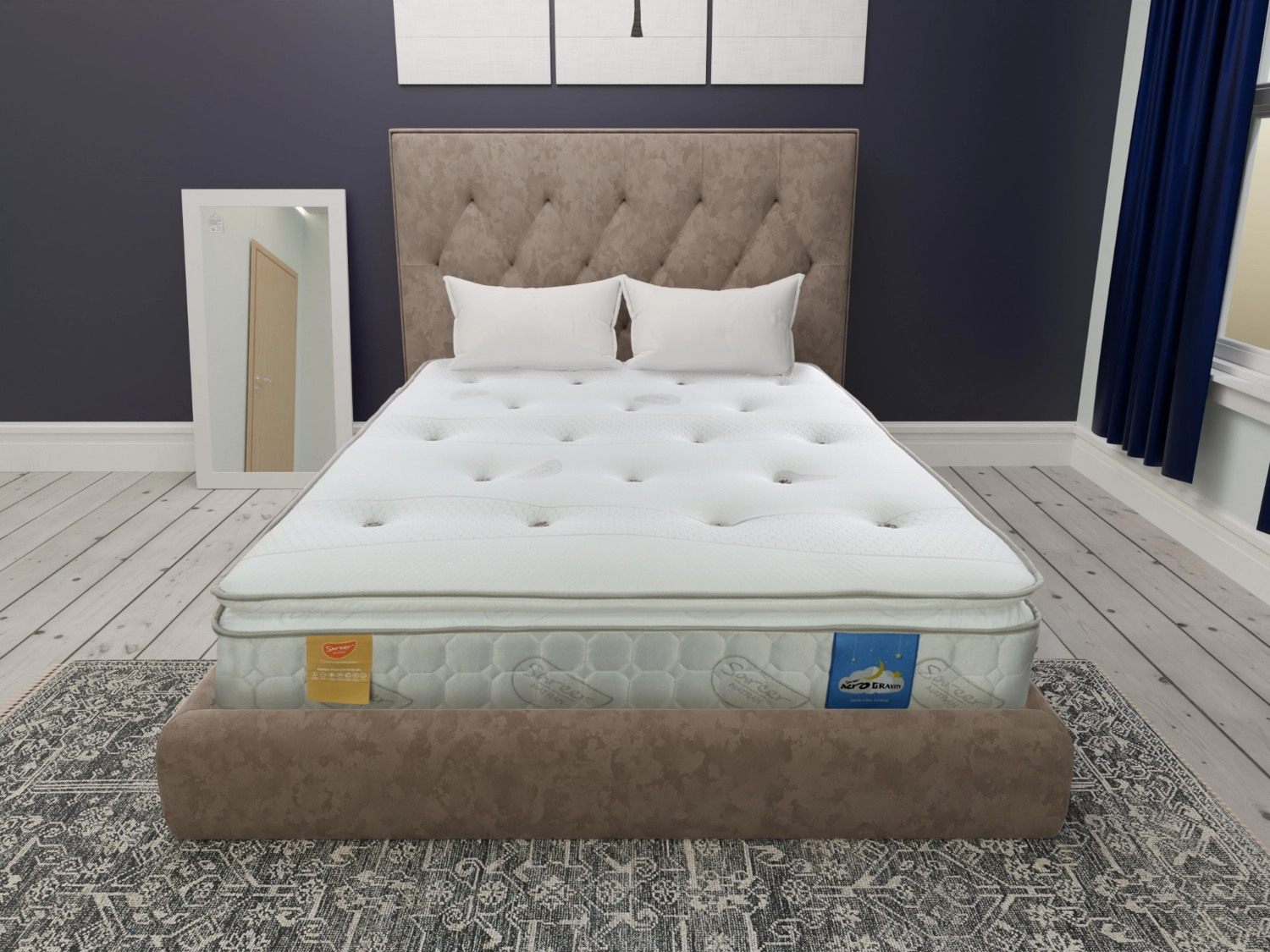 Sareer-Reflex-Coil-Pillow-Top_6.webp Sareer Aero Gravity Reflex Plus Coil Pillow Top Mattress - Image 1