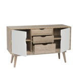 Scandi Light Oak & Grey Side Table - Image 3