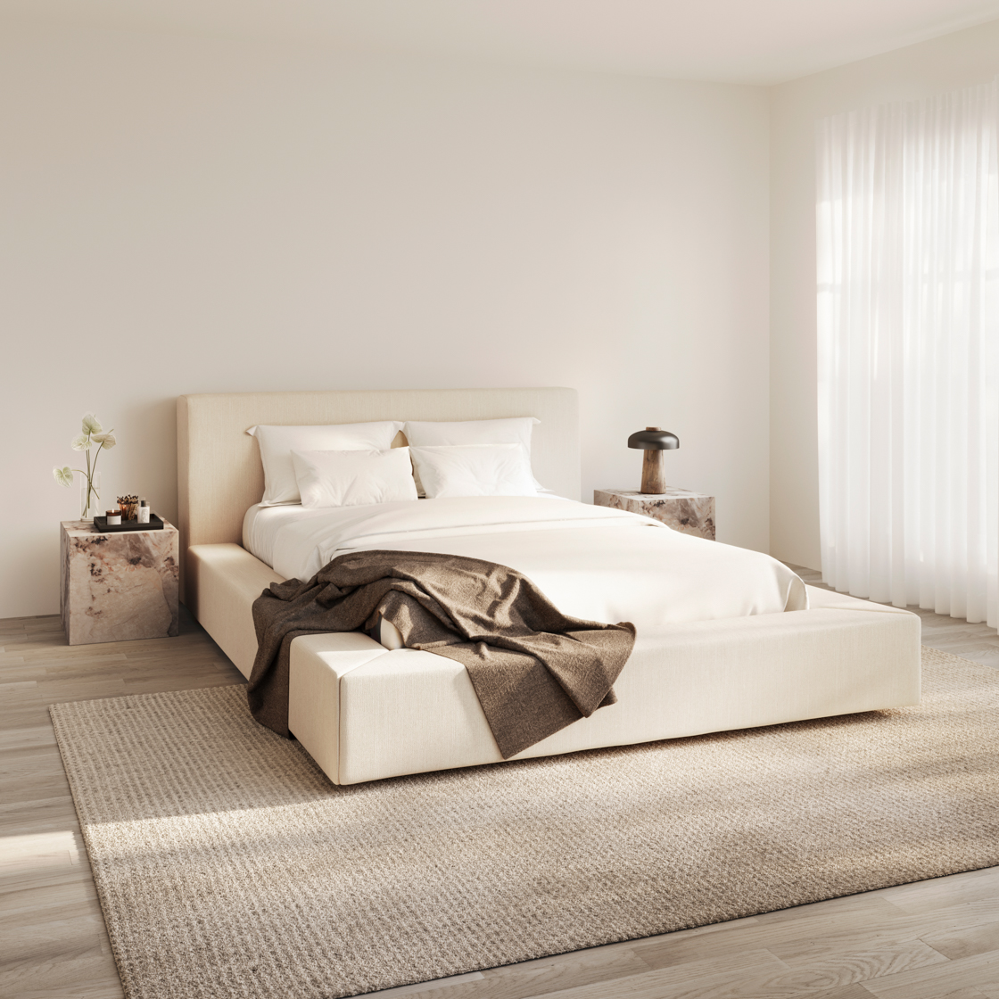 SohoWhiteClayBed Soho Bed - Image 1