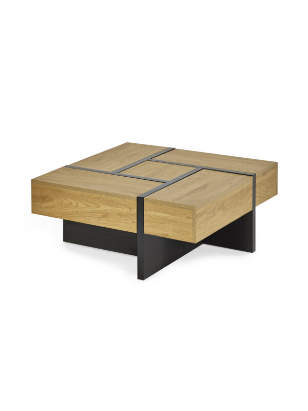 Tahoe 80cm Square Storage Coffee Table - Image 4