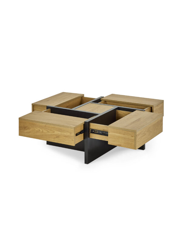 Tahoe 80cm Square Storage Coffee Table - Image 5