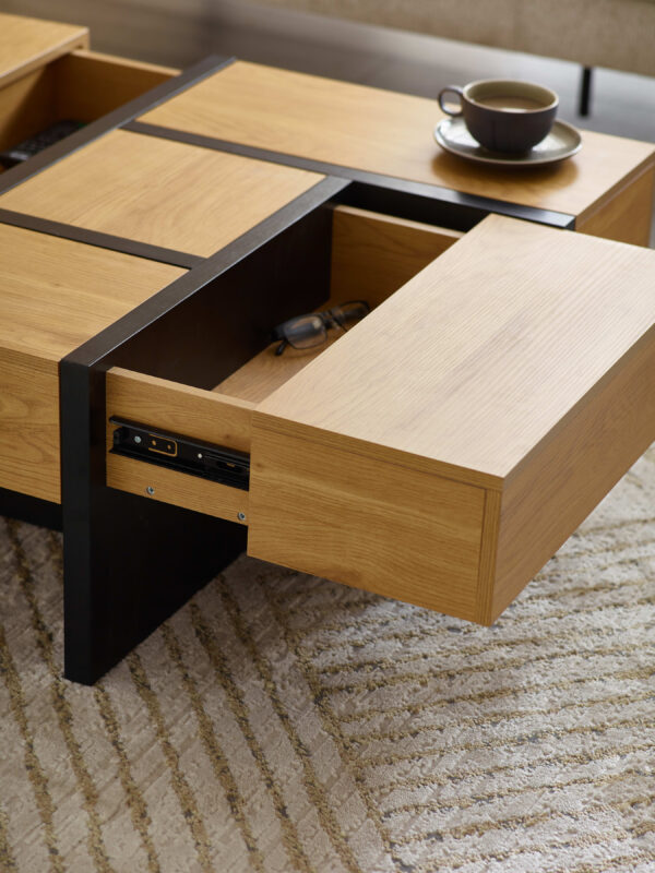 Tahoe 80cm Square Storage Coffee Table - Image 8