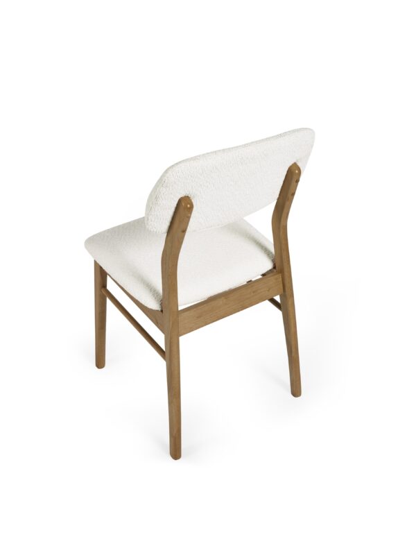 Theia Set of 2 White Boucle Upholstered Dining Chairs - Image 9