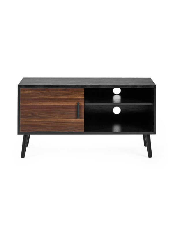 Trent Walnut and Black Small TV Stand Up to 43" - Image 4