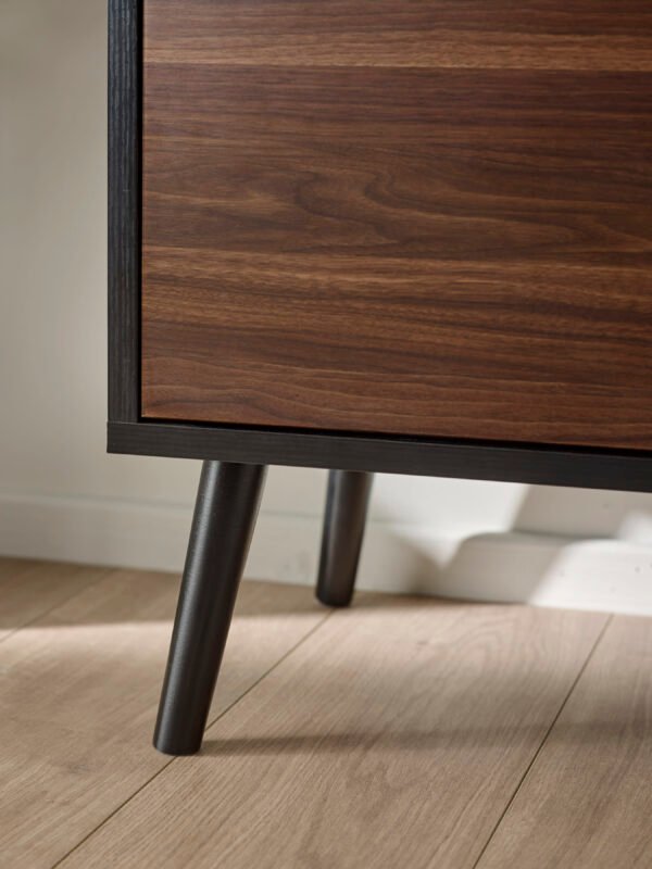 Trent Walnut and Black Small TV Stand Up to 43" - Image 5
