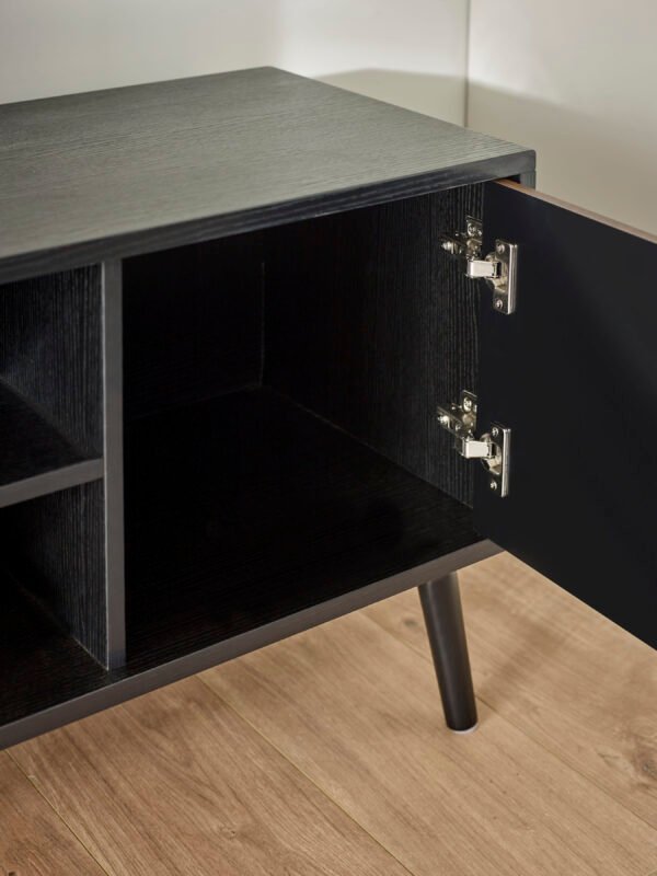 Trent Walnut and Black Large TV Stand Up to 55" - Image 6