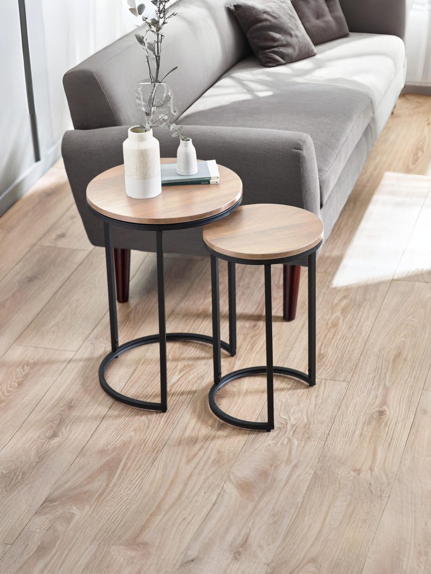 TRI220_1 Tribeca Round Nest of 2 Side Tables