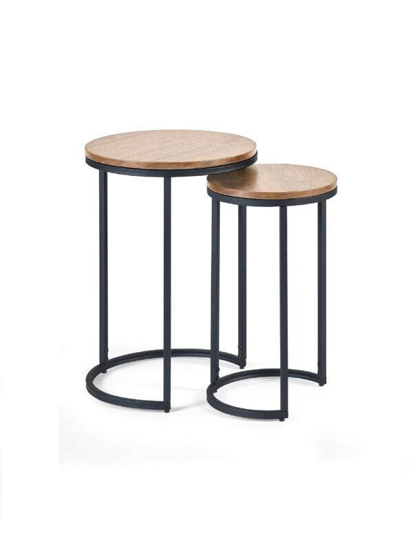 Tribeca Round Nest of 2 Side Tables - Image 2