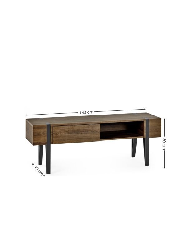 Troy TV Unit up to 65 Inch - Rustic Wood Effect - Image 10