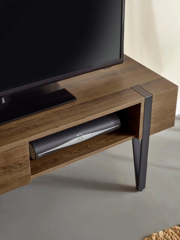 Troy TV Unit up to 65 Inch - Rustic Wood Effect - Image 6