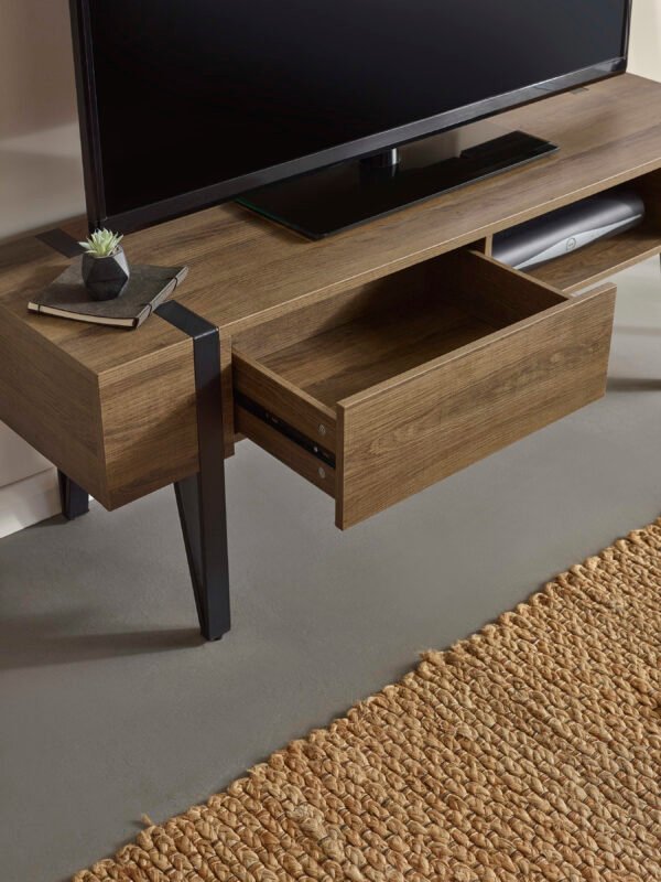 Troy TV Unit up to 65 Inch - Rustic Wood Effect - Image 7