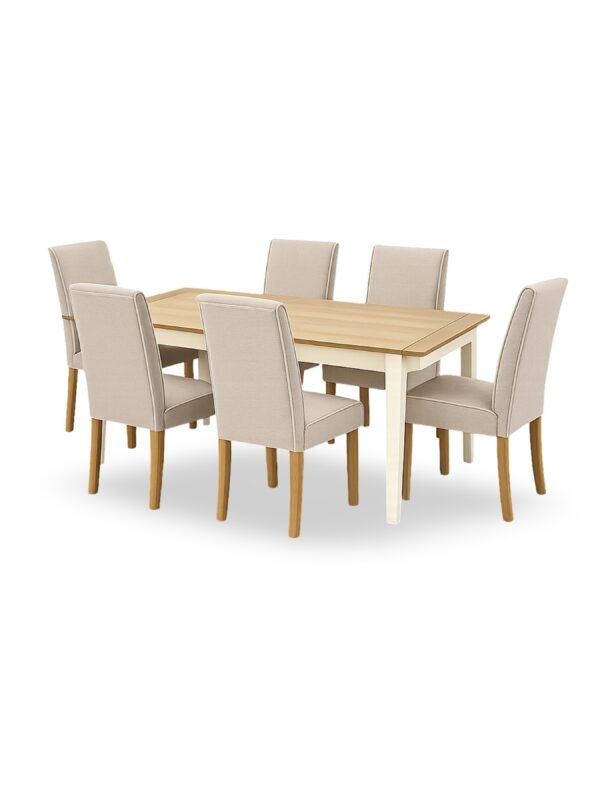 Valencia Upholstered Dining Chair (Set of 2) - Cream Chenille - Image 12