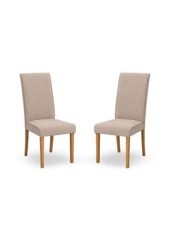 Valencia Upholstered Dining Chair (Set of 2) - Cream Chenille - Image 3