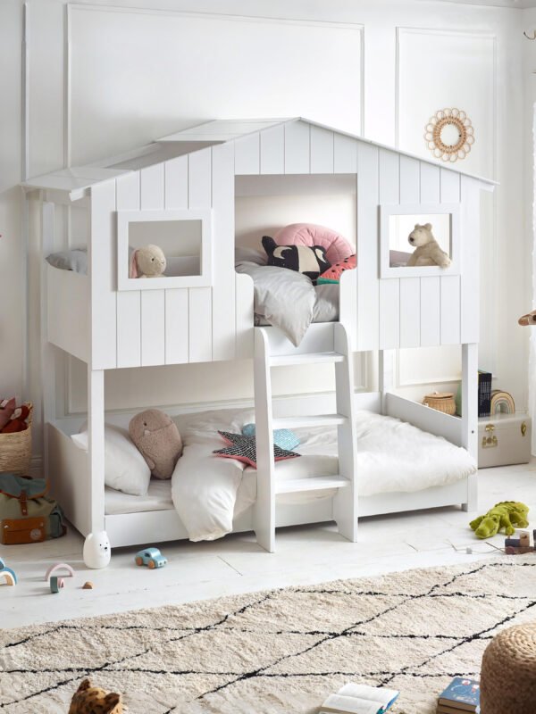 Willow 90cm Single White Treehouse Bunk Bed