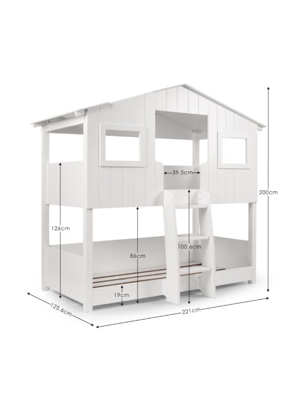 Willow 90cm Single White Treehouse Bunk Bed - Image 8