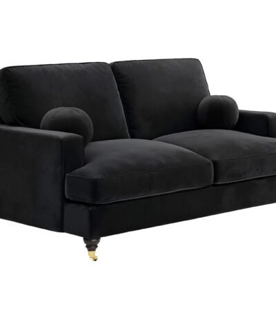 Addison 2 Seater Velvet Sofa with Caster Legs