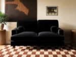 Addison 2 Seater Velvet Sofa with Caster Legs