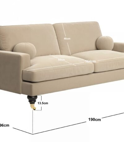 Addison 3 Seater Velvet Sofa