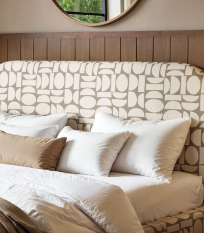 Alba Jacquard Pattern Ottoman Bed Beige Chenille