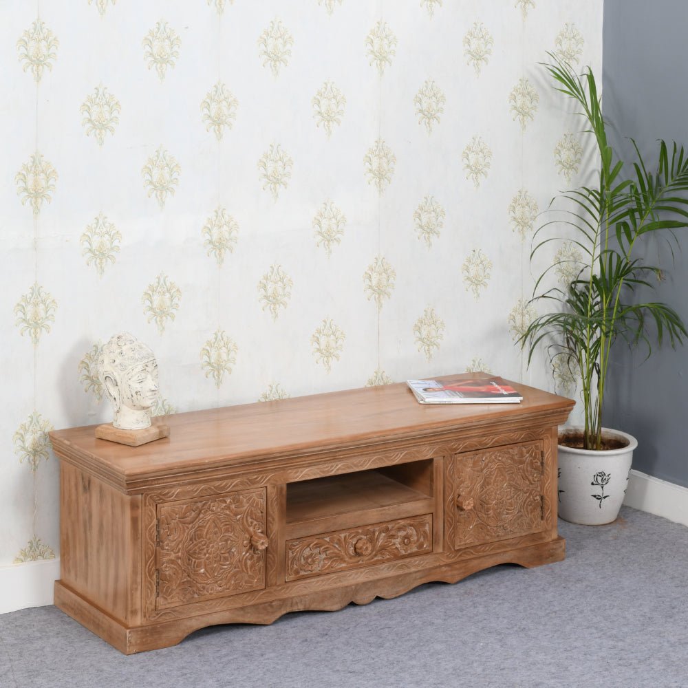 artwork-mango-wood-tv-cabinet-1 Artwork Mango Wood Tv Cabinet - Image 1