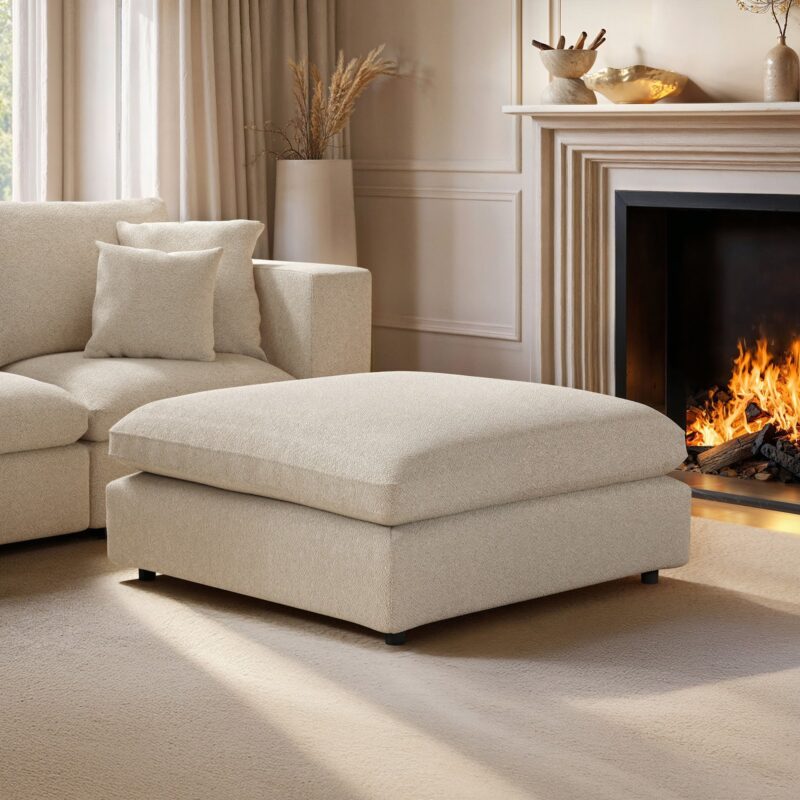 Asher Footstool Boucle