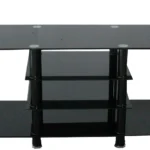 Beccles Large Black Glass TV Stand